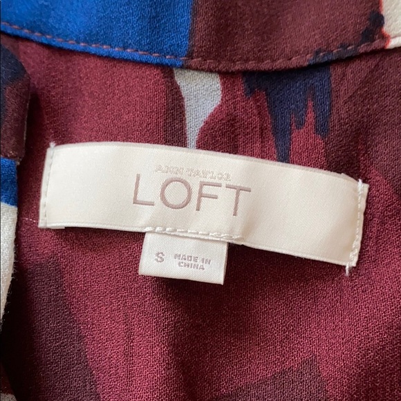Loft Burgundy, Navy, copper, and White Dressy Tank - Picture 4 of 6